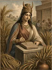Nisaba, plate