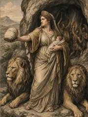 Rhea, plate