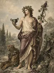 Dionysus, plate