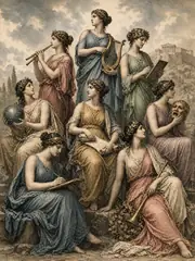 The Muses, plate
