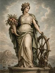 Tyche, plate