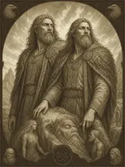 Vili and Vé, plate