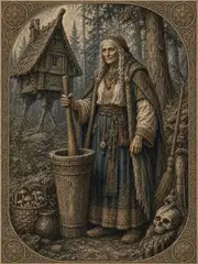 Baba Yaga, plate