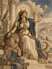 Allat (the Aramaean goddess), plate