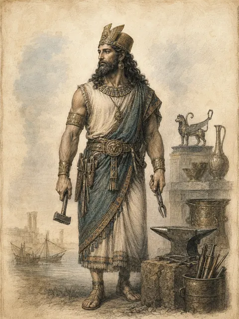 Kothar-wa-Khasis, plate
