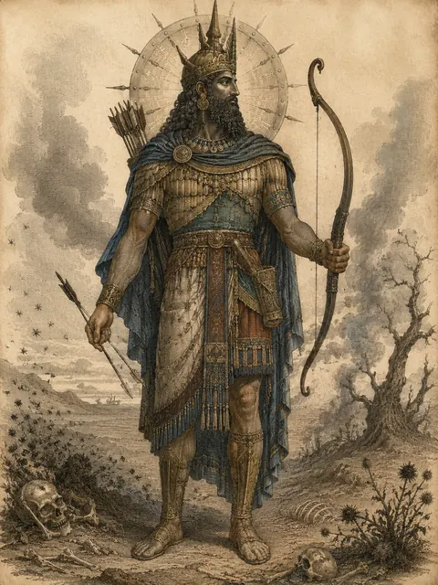 Resheph, plate