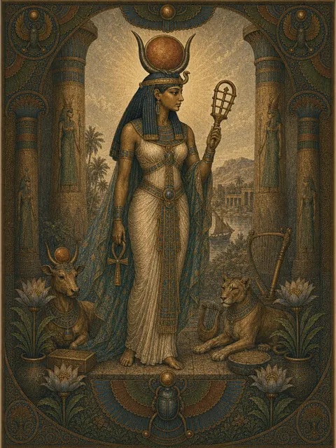 Hathor, plate