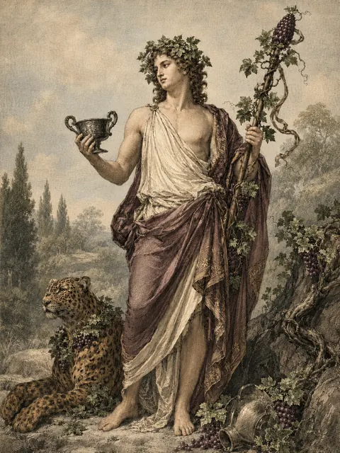 Dionysus, plate