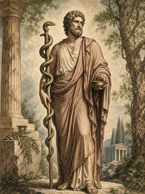 Asclepius, plate