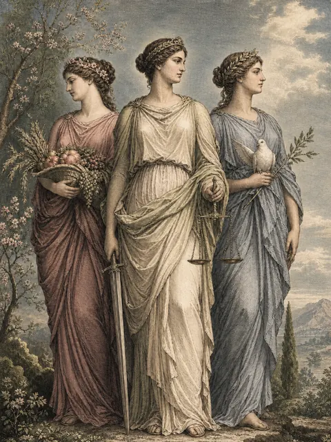 The Horae, plate
