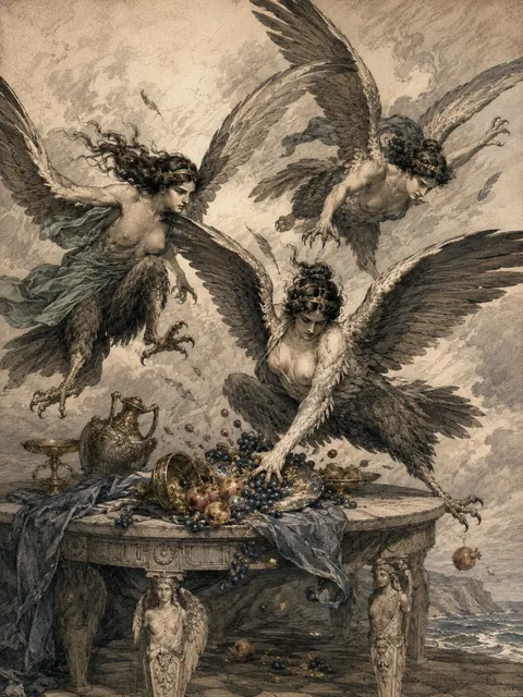 The Harpies, plate
