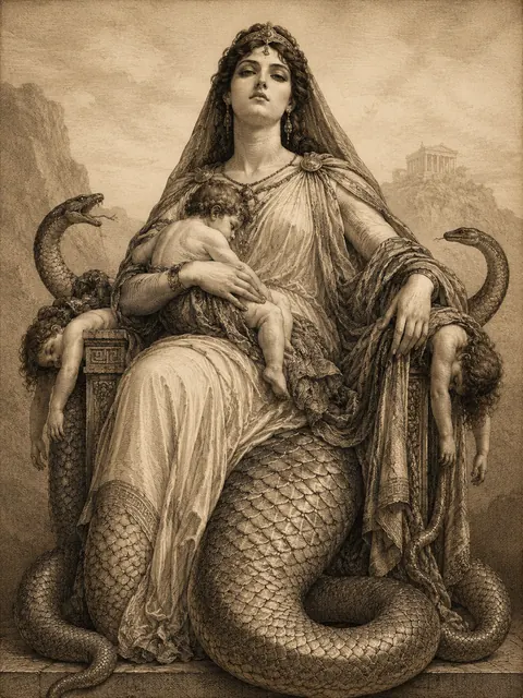 Lamia, plate