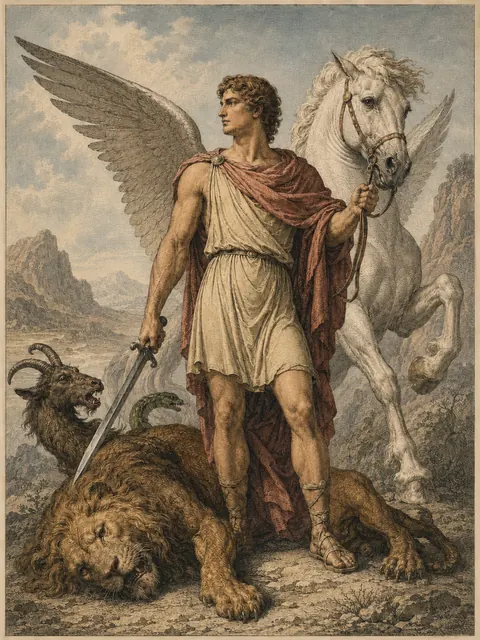 Bellerophon, plate