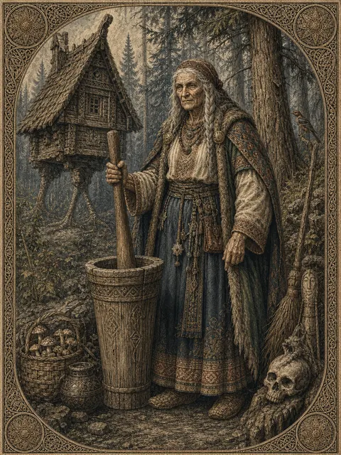 Baba Yaga, plate