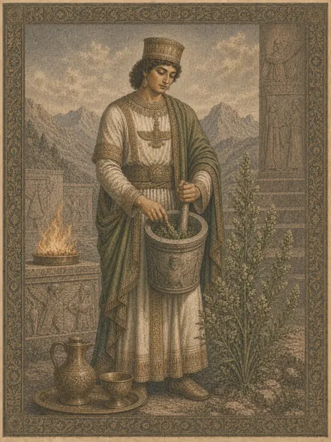 Haoma, plate