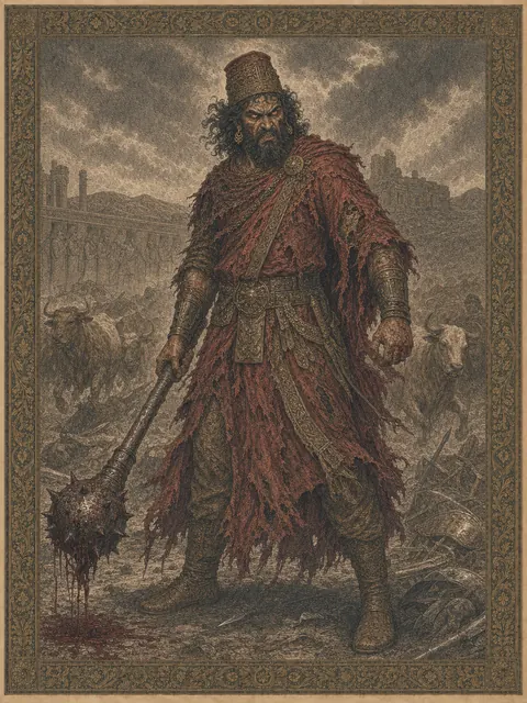 Aeshma, plate